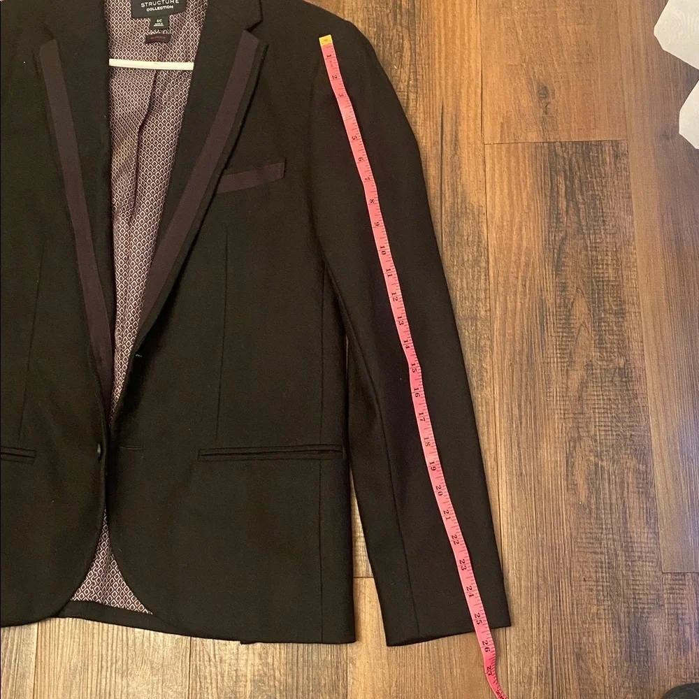 Structure Black Blazer with Purple Lining